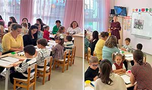 Мастер-класс с родителями «Рисуем вместе с мамой букет сирени» (нетрадиционная техника рисования)
